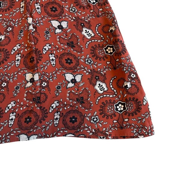 A.L.C. Spencer 100% Silk Floral Print Mini Dress Short Sleeve High Neck Size 4 - Picture 11 of 14